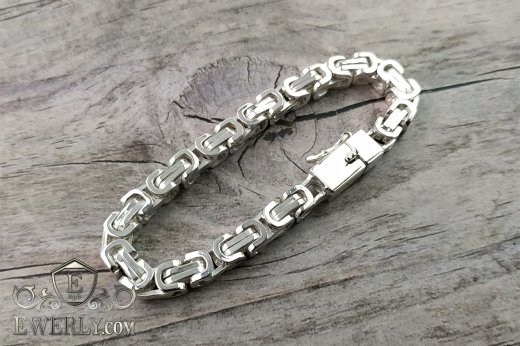 Thick men's bracelet "David" of  silver to buy 121027PT