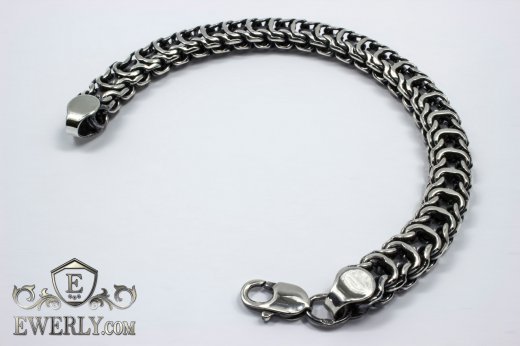 Buy thick silver bracelet "Ramses" 50 grams for men