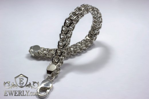 Big bracelet "Phantom (Ramses and Double stream)" of sterling silver for men to buy 121031KA