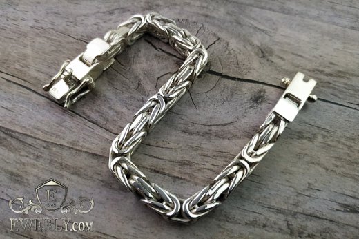 Big bracelet "Byzantine (Byzantium)" of sterling silver for men to buy 121011WL